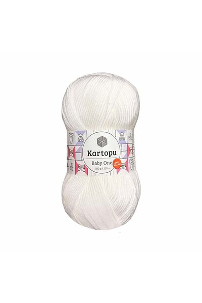Kartopu Baby One Snow White Anti Pilling Πλεκτό Μάλλινο νήμα 1 Τεμάχιο K010