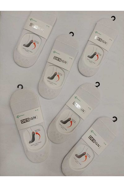 Design Socks WOMEN'S SILICONE SEAMLESS BAMBOO NYLON-FREE SHOES 6-PACK