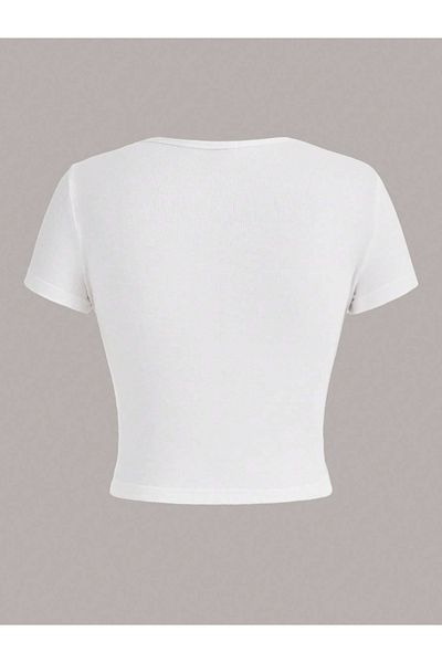 BukuriCO Women's Icon Figure Printed Crop Crop T-Shirt