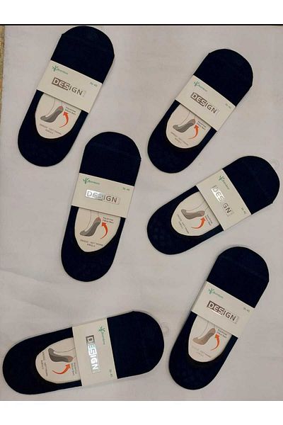 Design Socks WOMEN'S SILICONE SEAMLESS BAMBOO NYLON-FREE SHOES 6-PACK