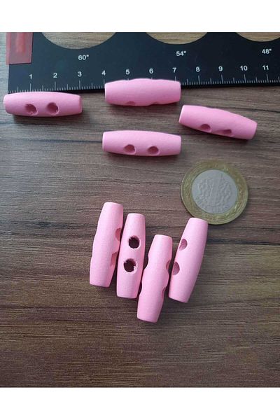 Beyna 3 CM Wide Natural Wooden Pink Wood Shepherd - 1 Pack 12 Pieces