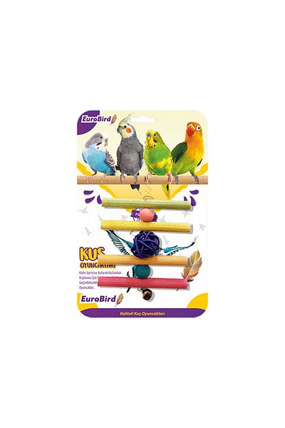 EUROBIRD لعبة الطيور الرباعية الملونة - سلم خشبي 316105