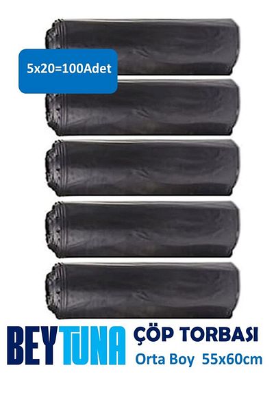 Beytuna Strong Garbage Bag Medium Size (55x60cm) 100 Pieces