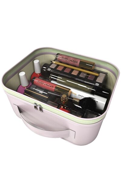 Ankaflex Women's Transparent Makeup Bag Cosmetic Travel Kit Organizer Makeup Supplies Organizer