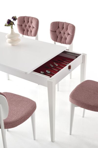 VRL Vario Mutfak Cafe Masası Perla Metal Sandalye Takımı