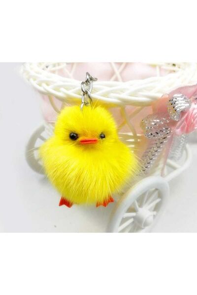 GİFTİSGİFT Şirin Peluş Sarı Civciv Anahtarlık