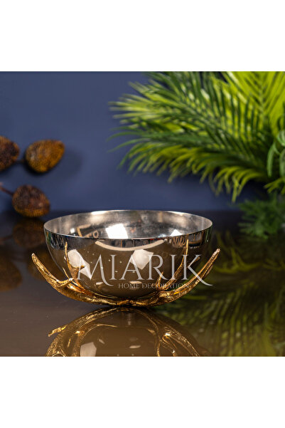 MIARIK DESIGN & DEKORASYON Dekoratif Geyik Boynuzu Ayakli Kase Saksı Vazo 17 Cm
