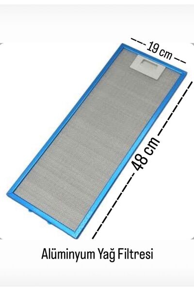 beratsogutma HİBSAN ASPİRATÖR 8062WCC VR7 RENNO 19 X 48 CM ALÜMİNYUM YAĞ FİLTRESİ