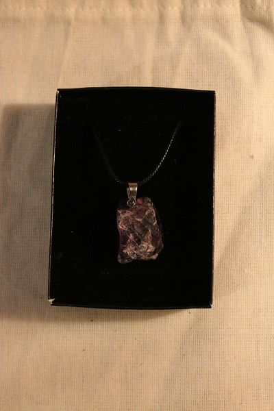 Paganca Amethyst Dark Purple Peak Chakra Spiritual Natural Stone Energy Necklace