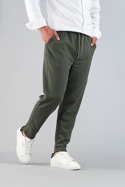 bombe Pánsky Slim Fit Jogger - flexibilné, lycra, elastické nohavice v páse