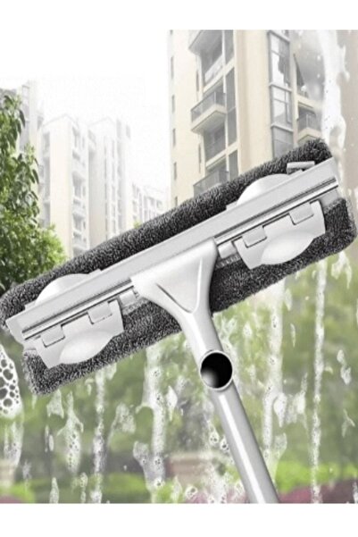 Zariff Evim Teleskopik Çift Taraflı Çek Çekli Camsil Duvar Yüzey Cam Silme Ap...