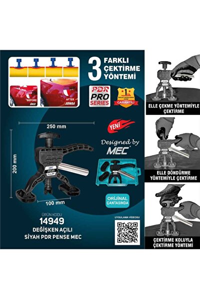 Star Klips Profesyonel Boyasız Göçük Çektirme Pensesi Ayarlı Siyah Kutulu MEC