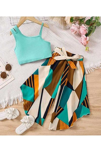 İPEK KİDS İpekkıds Girl's Clothing - Crop Shalwar Fashion, 2-Piece Combination