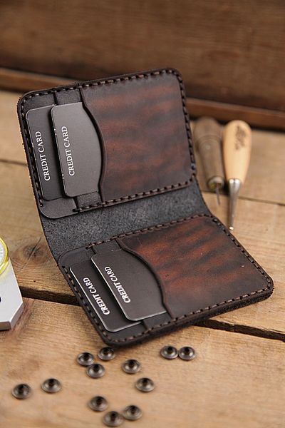 New Coast Leather 1900's Мъжки портфейл - естествена кожа, ръчна изработка