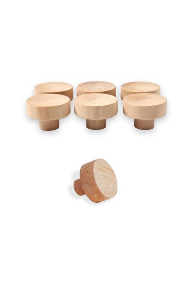 afralya home 2 Adet Genç Odası Düz Ahşap Çekmece Kulpu, Yuvarlak Kulp, Çocuk Odası Ahşap Duvar Askısı