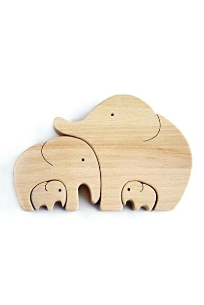 afralya home Wooden Toy/Bibble Elephant Family Special Design Decorative Toy