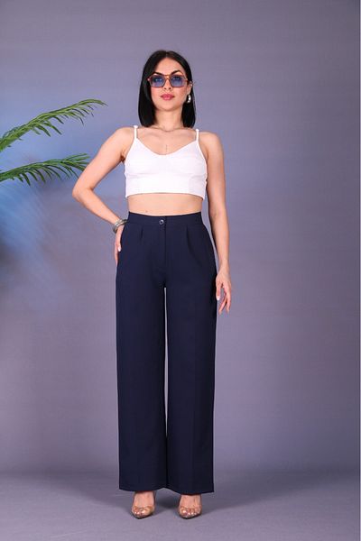 ŞeFa colection High Waist Women's Palazzo Trousers - Pleat Detailed