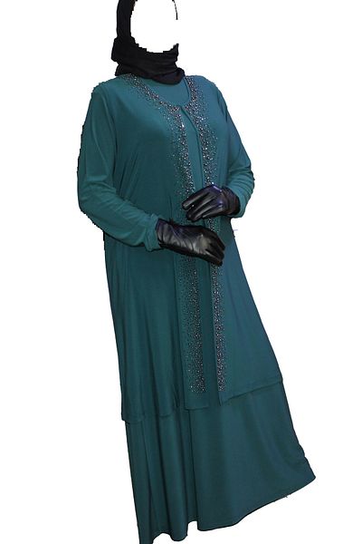 HESNA Set rochie de seara eleganta brodata cu piatra Zerafet