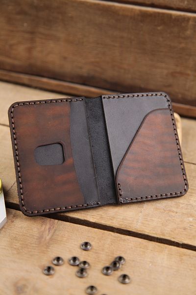 New Coast Leather 1900's Ανδρική θήκη για κάρτες - Γνήσιο δέρμα Χειροποίητο
