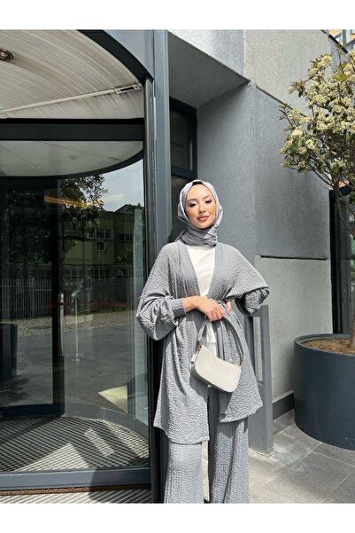 MODAMÜNASİP Υπέροχο διπλό κοστούμι Seersucker