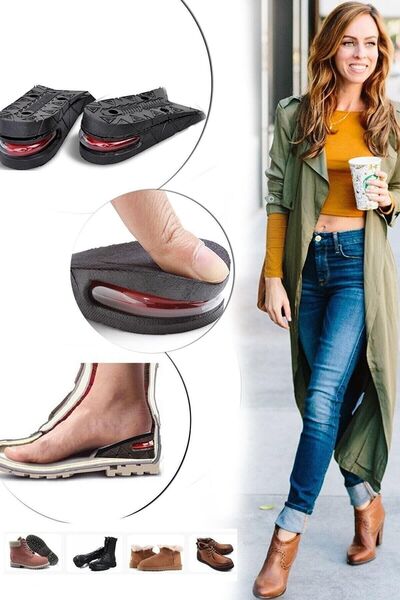 MasterCar Unisex Ortopedik 5 Cm Boy Uzatıcı Tabanlık Hava Yastıklı Spor Ayakk...