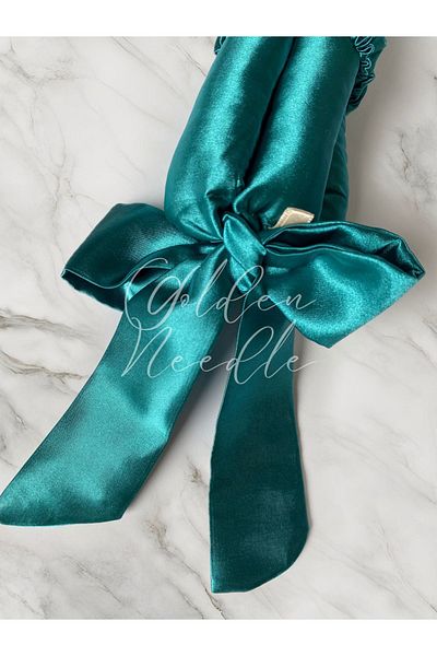 Golden Needle Satin Heatless Hair Styling Hair Sauce with Turquoise-bow Gold Pack of 7