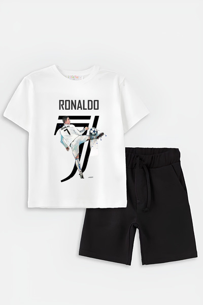 AEMİ Ronaldo Štampano Dječji T-shirt i set šortsa - 100% pamuk