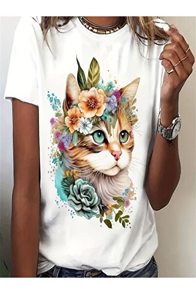 classy moda Tricou Single Jersey - Tricou cu mânecă scurtă, cu decolteu tripl...
