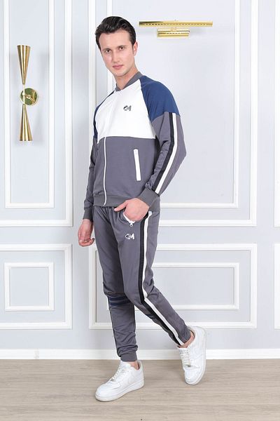 CLASSY.MODA 100% βαμβακερό Jacquard διπλό ζυμωμένο ανάποδο πλεκτό αθλητικό σετ αθλητικών φόρμων για άνδρες και γυναίκες