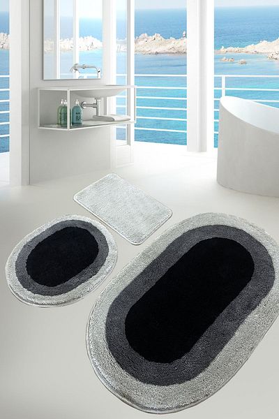 Chilai Home Elips Grey Akr Σετ 3 60x100 cm 50x60 cm 40x60 cm Ακρυλικό