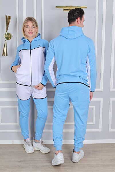 CLASSY.MODA SPORTS TRACKSUIT SET-IKI GARN (THICK) LONG SLEEVE PAJAMAS SET- EMBROIDERED-FIYAT SINGLE PERSON