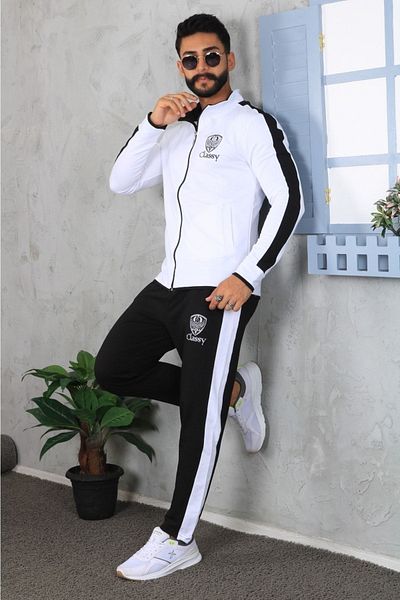 CLASSY.MODA طقم رياضي - طقم بدلة رياضية - قماش بخيطين