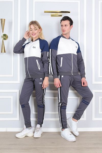 CLASSY.MODA 100% βαμβακερό Jacquard διπλό ζυμωμένο ανάποδο πλεκτό αθλητικό σετ αθλητικών φόρμων για άνδρες και γυναίκες