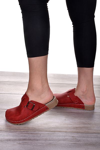 DOGİYE 9034 Papuci Sabo Confort de culoare roșie