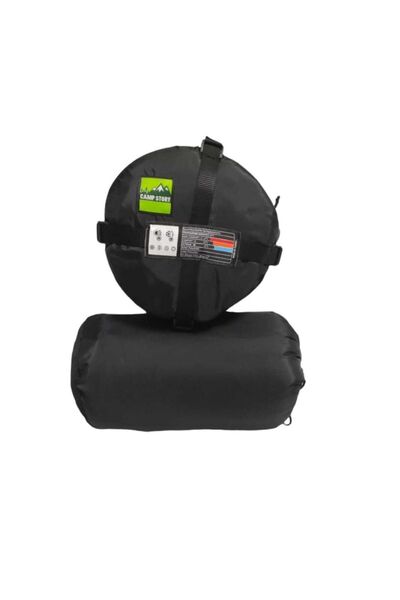 CAMP STORY Solid -18 350 gr Black Fleece Double Sleeping Bag Blue