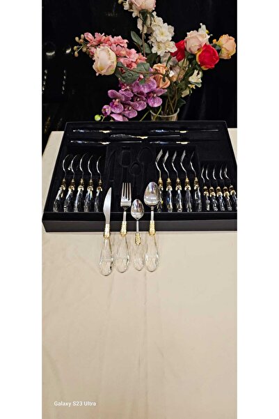 MaviDamla طقم أواني طعام موديل قطرة 24 قطعة