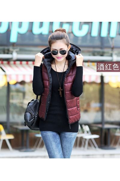 Universal Light and Warm Hooded Sleeveless Trend Jacket / Vest