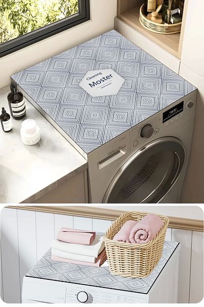 Valerine Life Husă pentru uscător de rufe 60x60cm - Covoraș anti-alunecare, tampon de protecție rezistent la lichide, lavabil