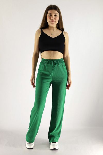 FVTEKSTİL Women's Elastic Waist Palazzo Pants