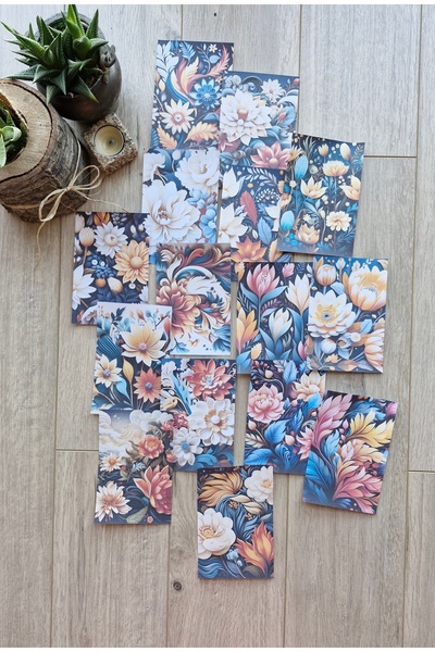 Mona Craftist 15 قطعة من ورق القصاصات ذو اللون الأسود على شكل زهرة، مجموعة من...