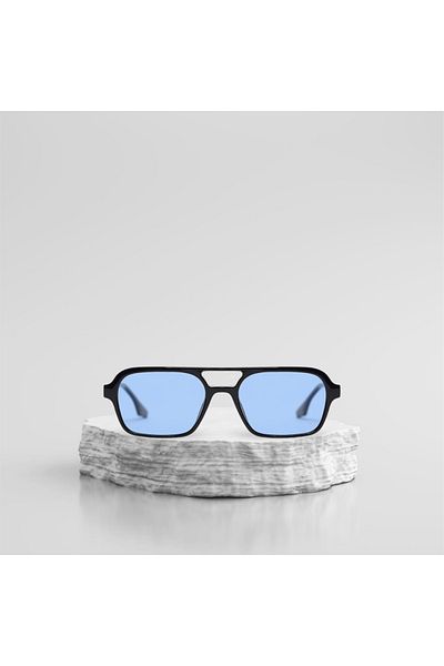 Alexis Carrel New Season Unisex Colorful Glass Vintage Sunglasses - Rectangle Design