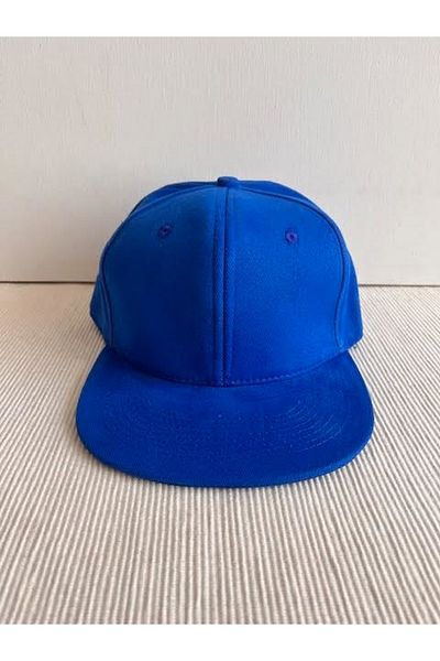 CosmoOutlet Unisex Saks Blue Hip Hop Cap - Adjustable Back Basic Model