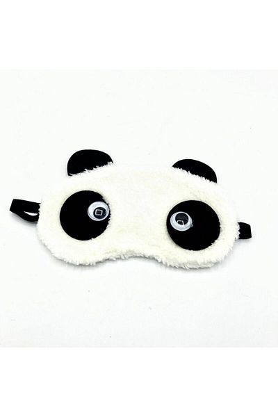Moda Kızı Butik Unisex White Plush Panda Sleeping Headband