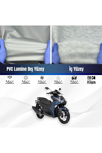 ULTRASHOP RKS Arome 125  Su Geçirmez Motosiklet Branda 4 Mevsime Uygun Motor ...