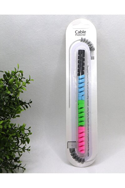 Genel Markalar 4'lü Set Makaron Silikon Kablo Koruyucu Belirtilmemiş Kablo Ko...