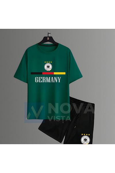 Biy Store Germany National Football Team - Black T-Shirt and Shorts Set, Unisex