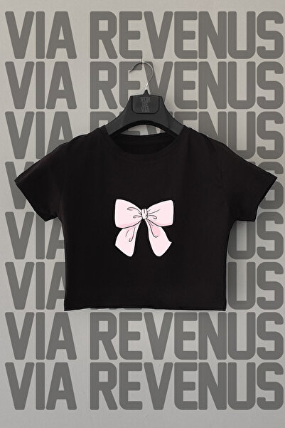 Vordevia Crna Sa likrom Skraćeni kroj - Slim Fit, okrugla kragna, Traka Štampano