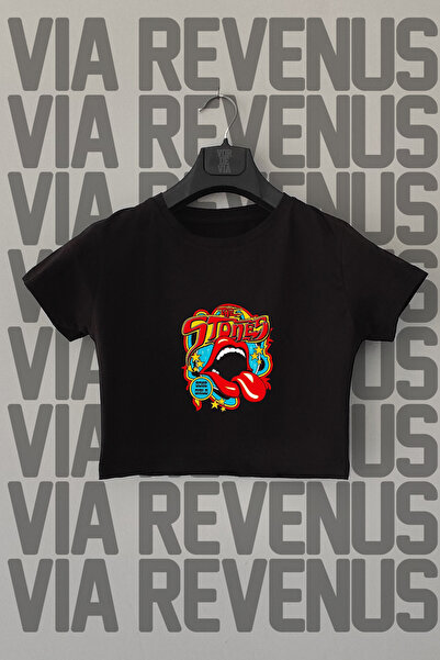 Vordevia The Rolling Stones Sa deznom - Sa likrom Crna Skraćeni kroj lopta, o...