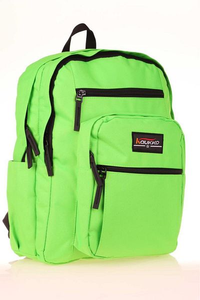 KAUKKO Green Highlighter School Backpack - Full Pocket K1612