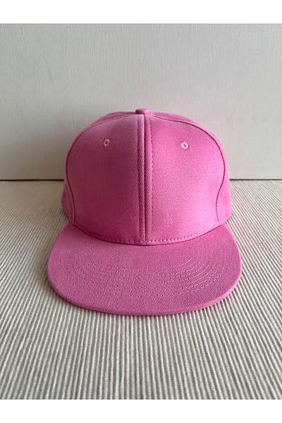 CosmoOutlet Unisex Pink Hip Hop Cap - Solid Color, Adjustable from the Back
